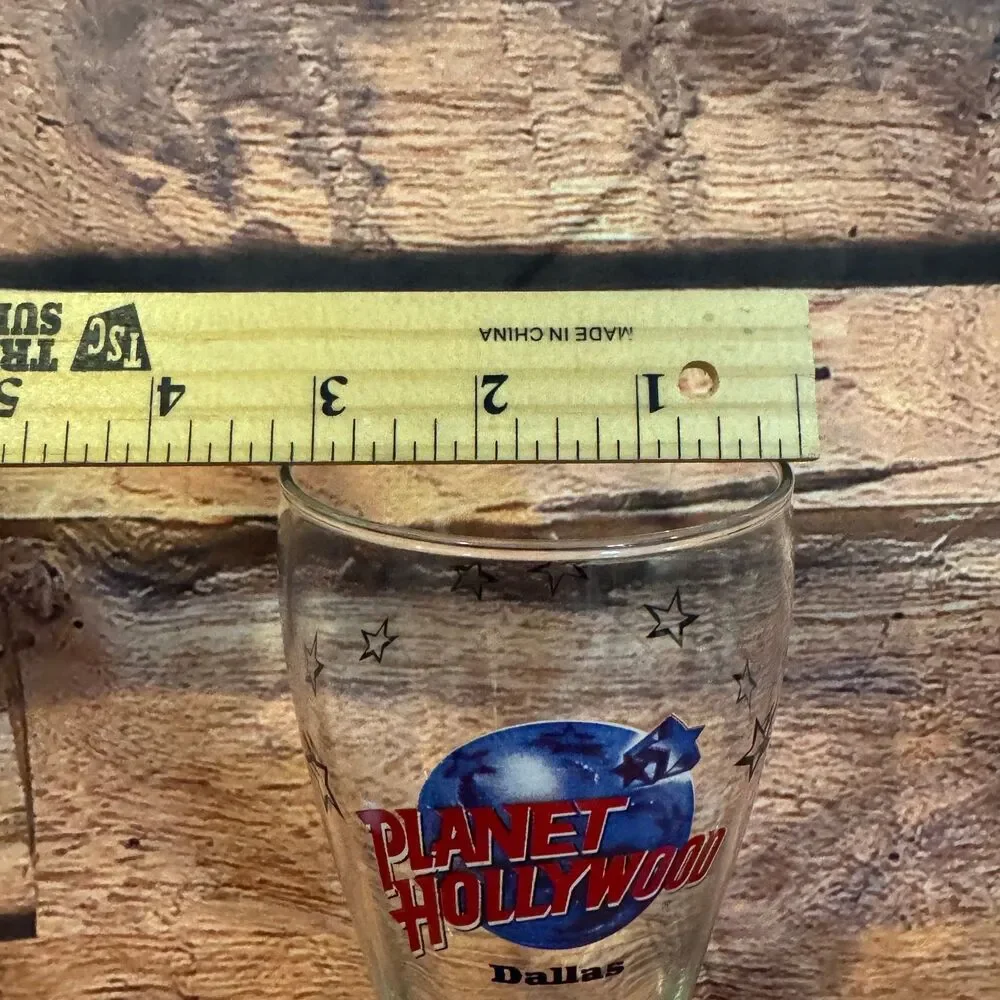 Planet Hollywood Dallas Pilsner Glass Drinkware Clear Collectible